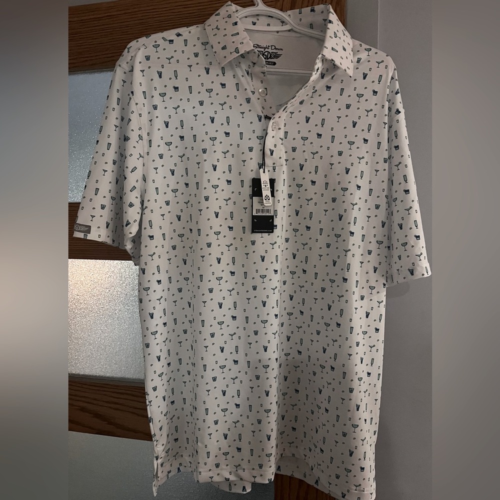NWT Straight Down Size M Performance Moisture Wicking Polo